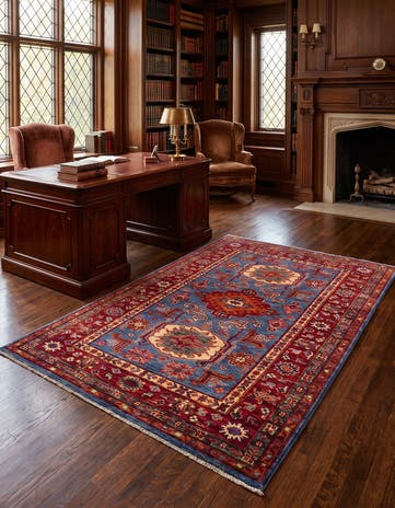 3' 3 x 4' 9 Hand Knotted Kazak Rug
