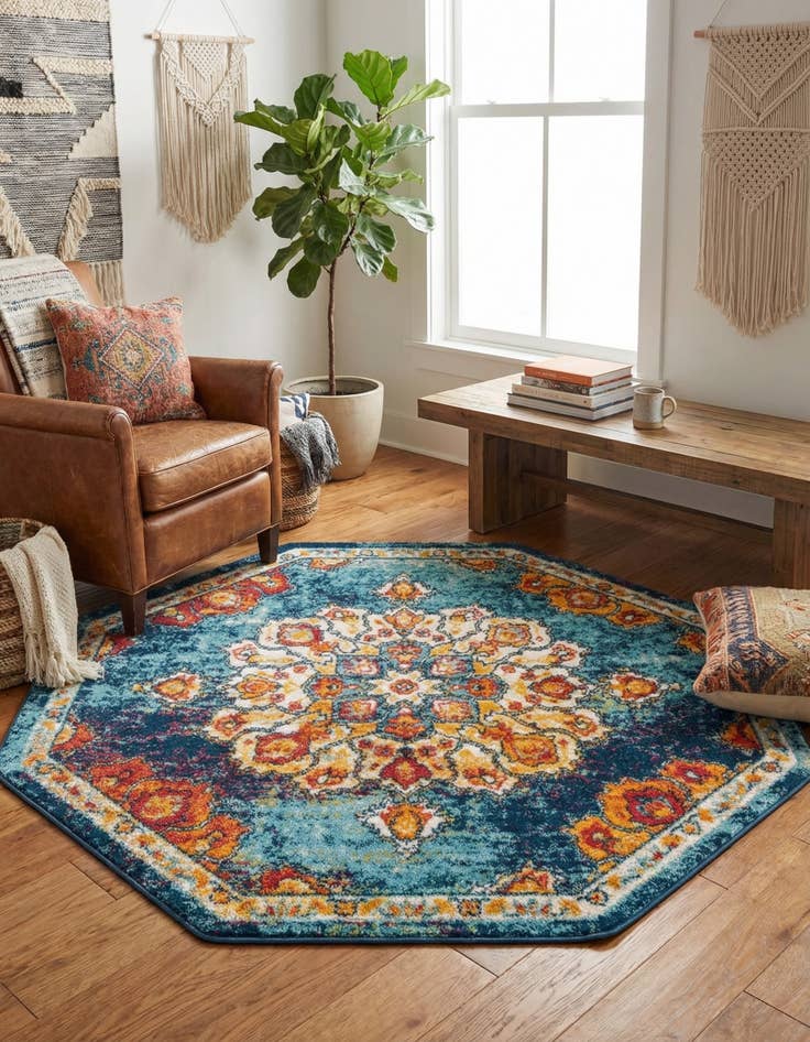 Detail image of 5' x 5' Parker Octagon Rug