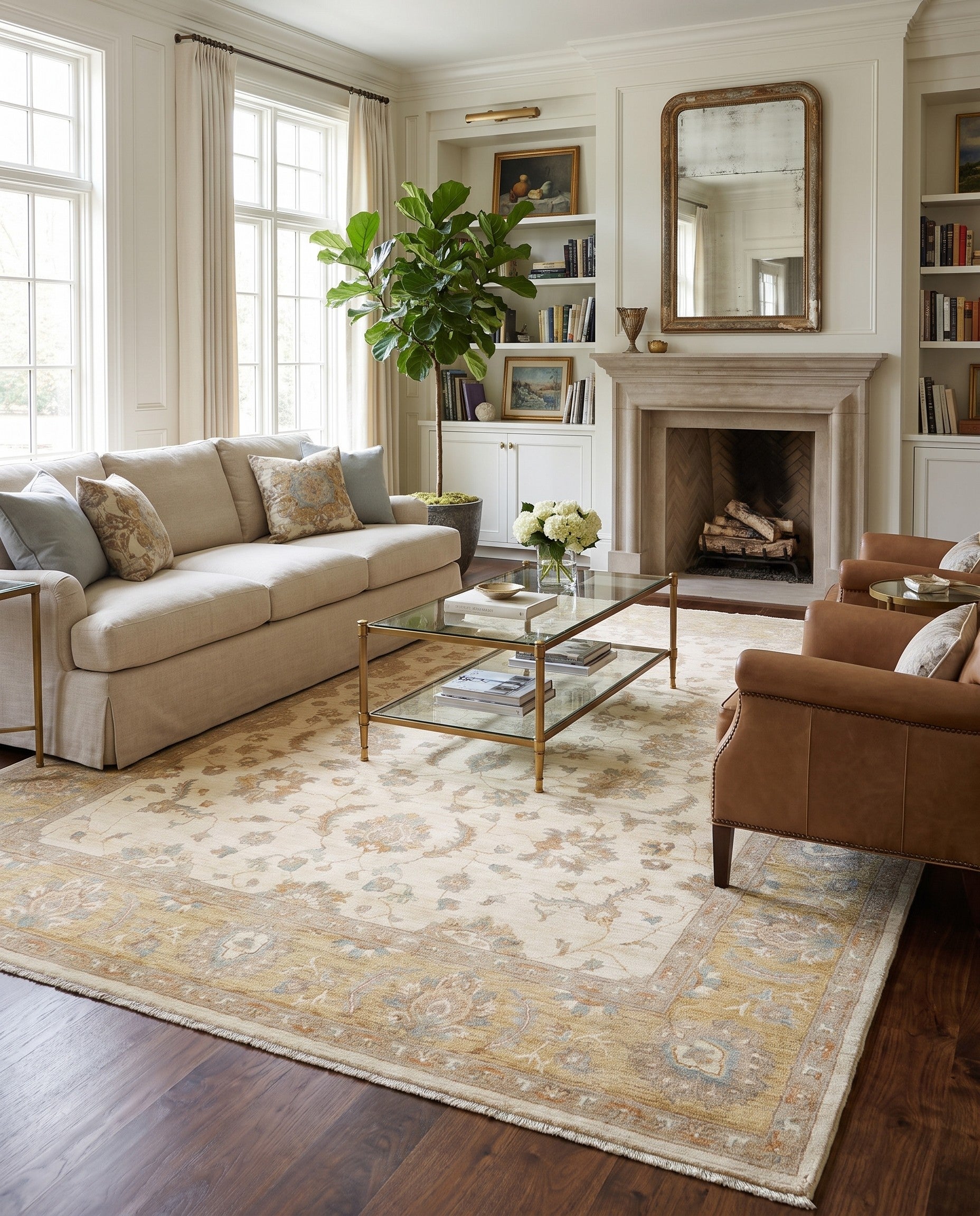 8' 6 x 11' 10 Hand Knotted Ziegler Rug