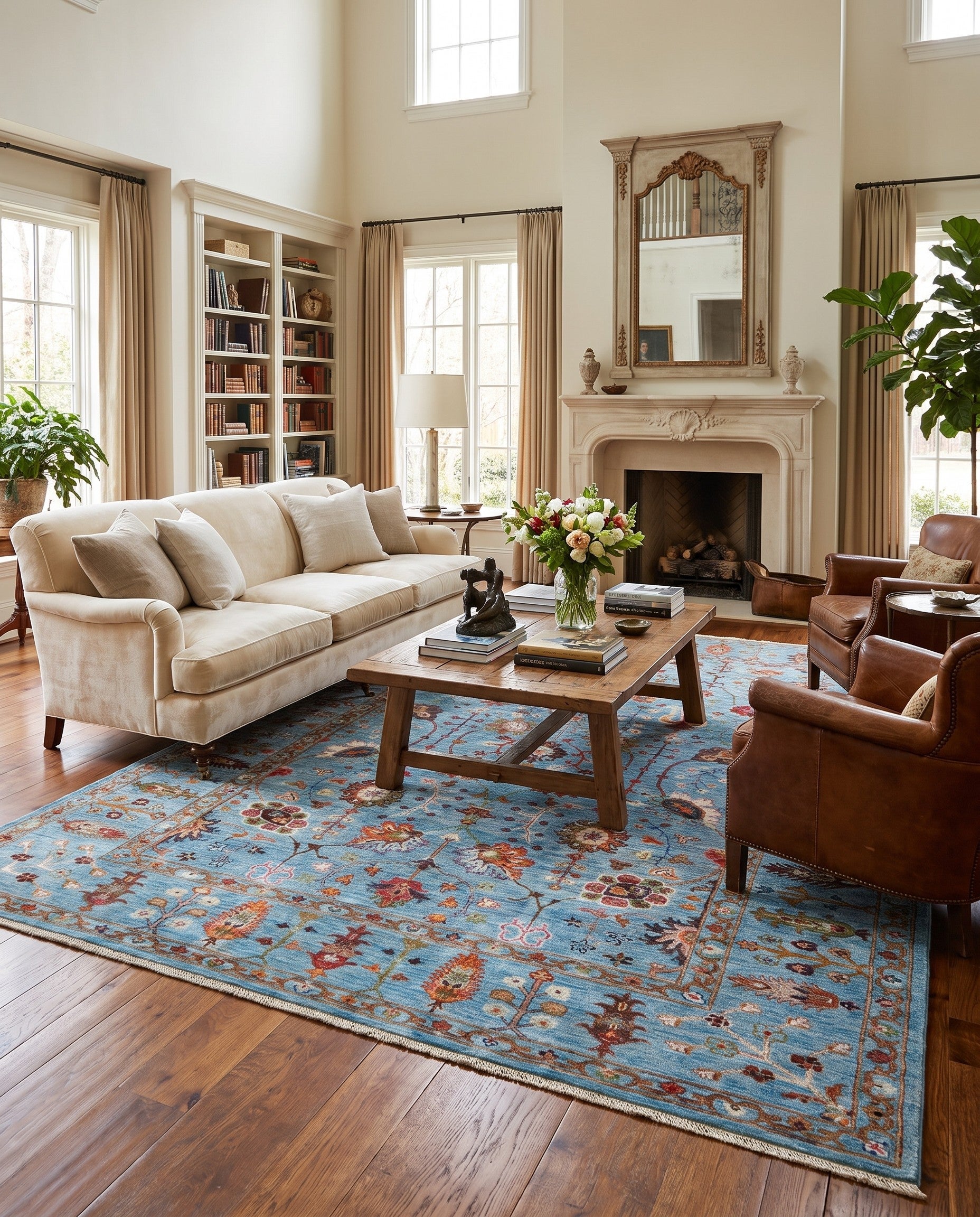 6' 10 x 10' Hand Knotted Ariana Ziegler Rug