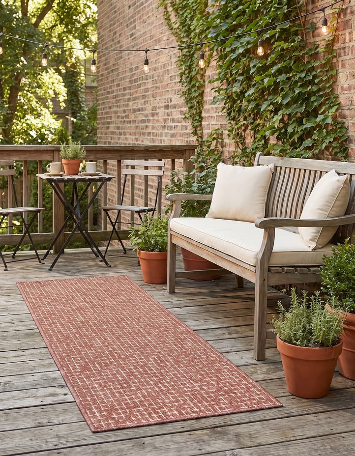 2' x 6' Easy-Clean Checkered Indoor / Outd...