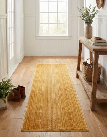 Yellow Gemstone Runner Rug