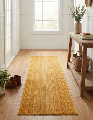 Yellow Gemstone Runner Rug