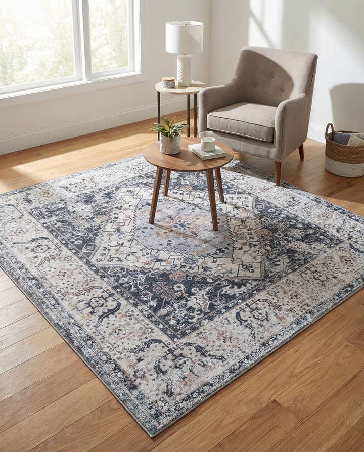 5' x 5' Washable Yara Square Rug