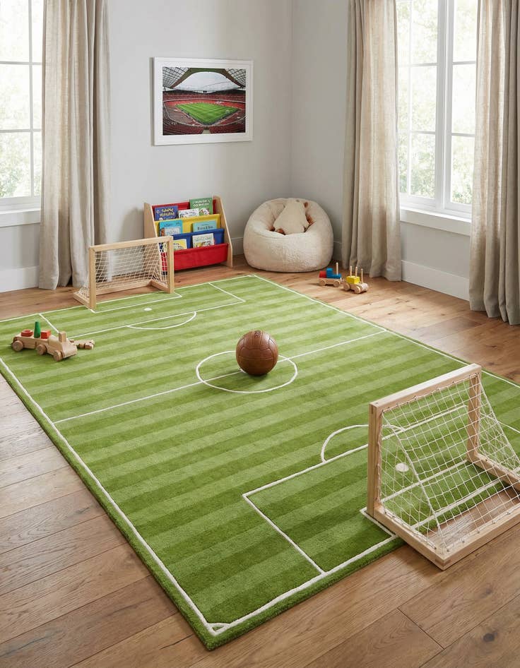 Detail image of 9' x 12' Playtime Kids Wool Freeform Rug