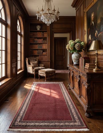 6' 1 x 11' 7 Hand Knotted Mir Wool Runner Rug