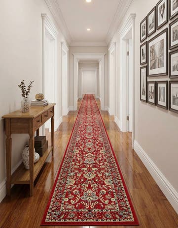 Red Yasmin Runner Rug