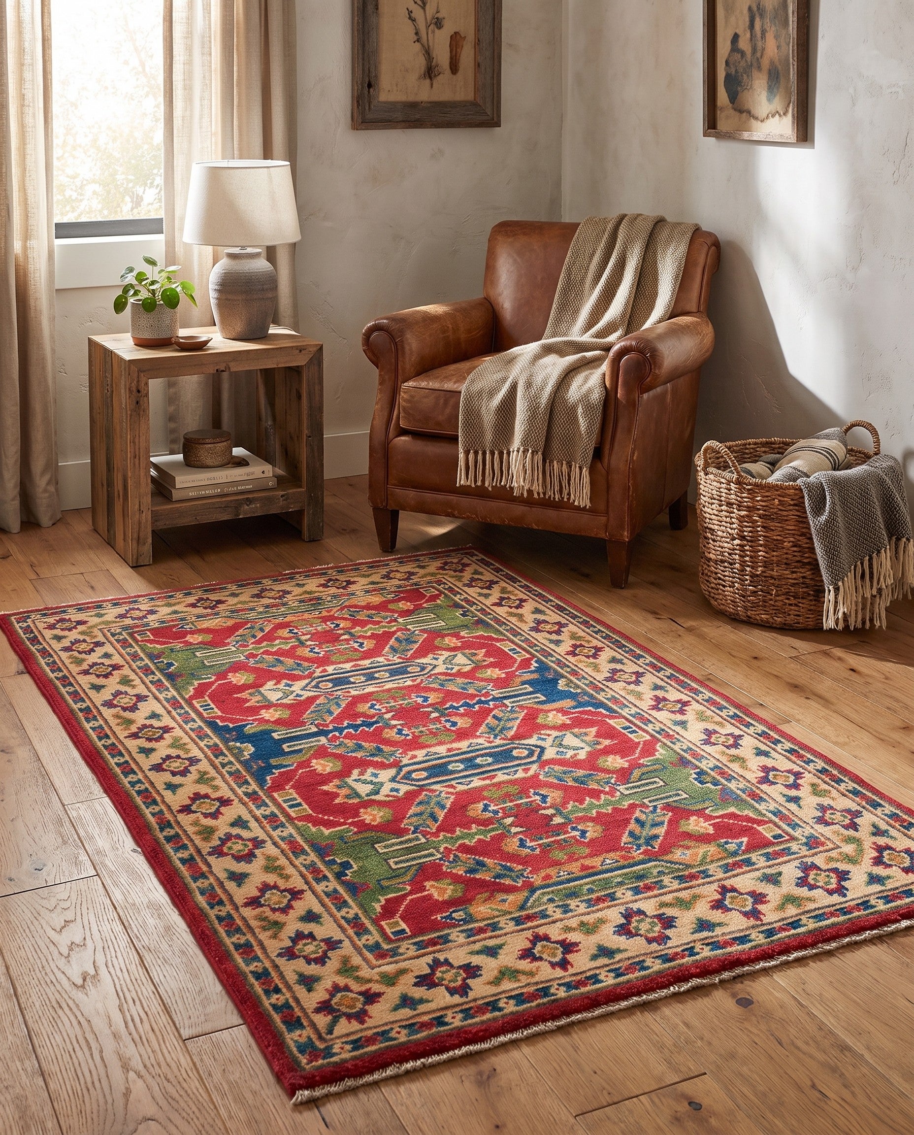 2' 7 x 4' 2 Hand Knotted Kazak Rug