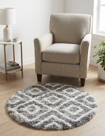 3' 3 x 3' 3 Athena Shag Round Rug