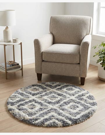 3' 3 x 3' 3 Lagom Shag Round Rug