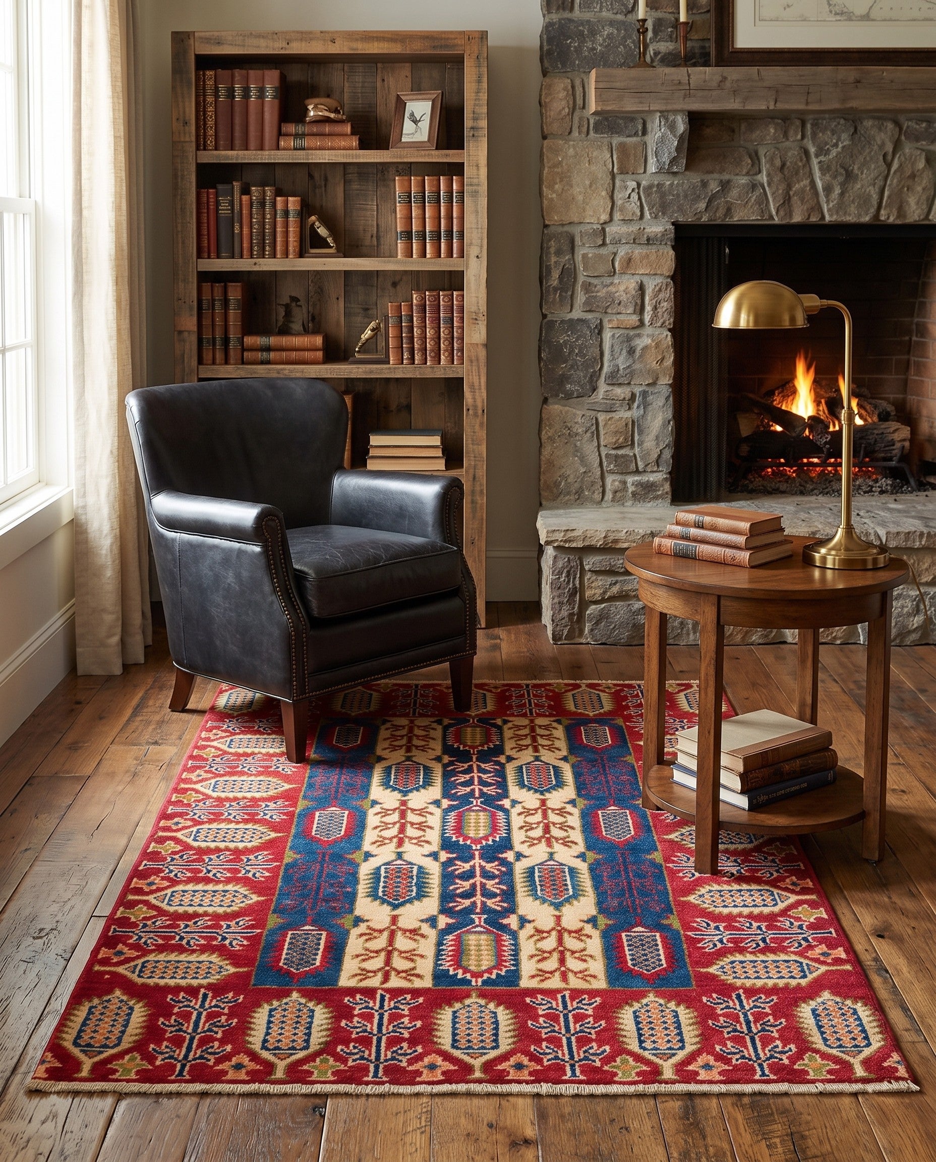 3' 5 x 5' Hand Knotted Kazak Rug