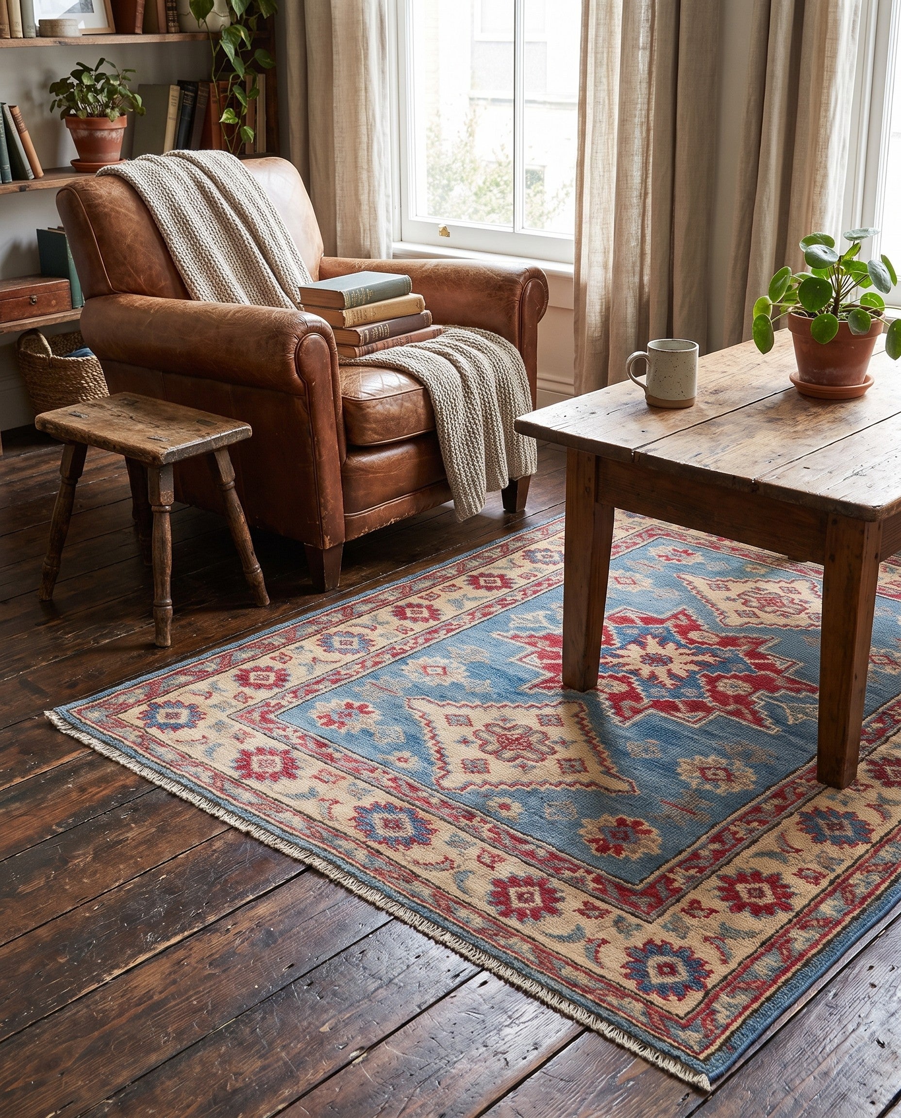2' 9 x 4' Hand Knotted Kazak Rug