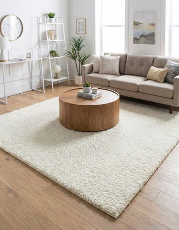 8' x 8' Soft Solid Shag Square Rug
