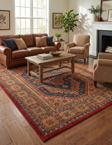 Navy Blue Serapi Rug