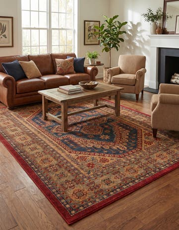Navy Blue Serapi Rug
