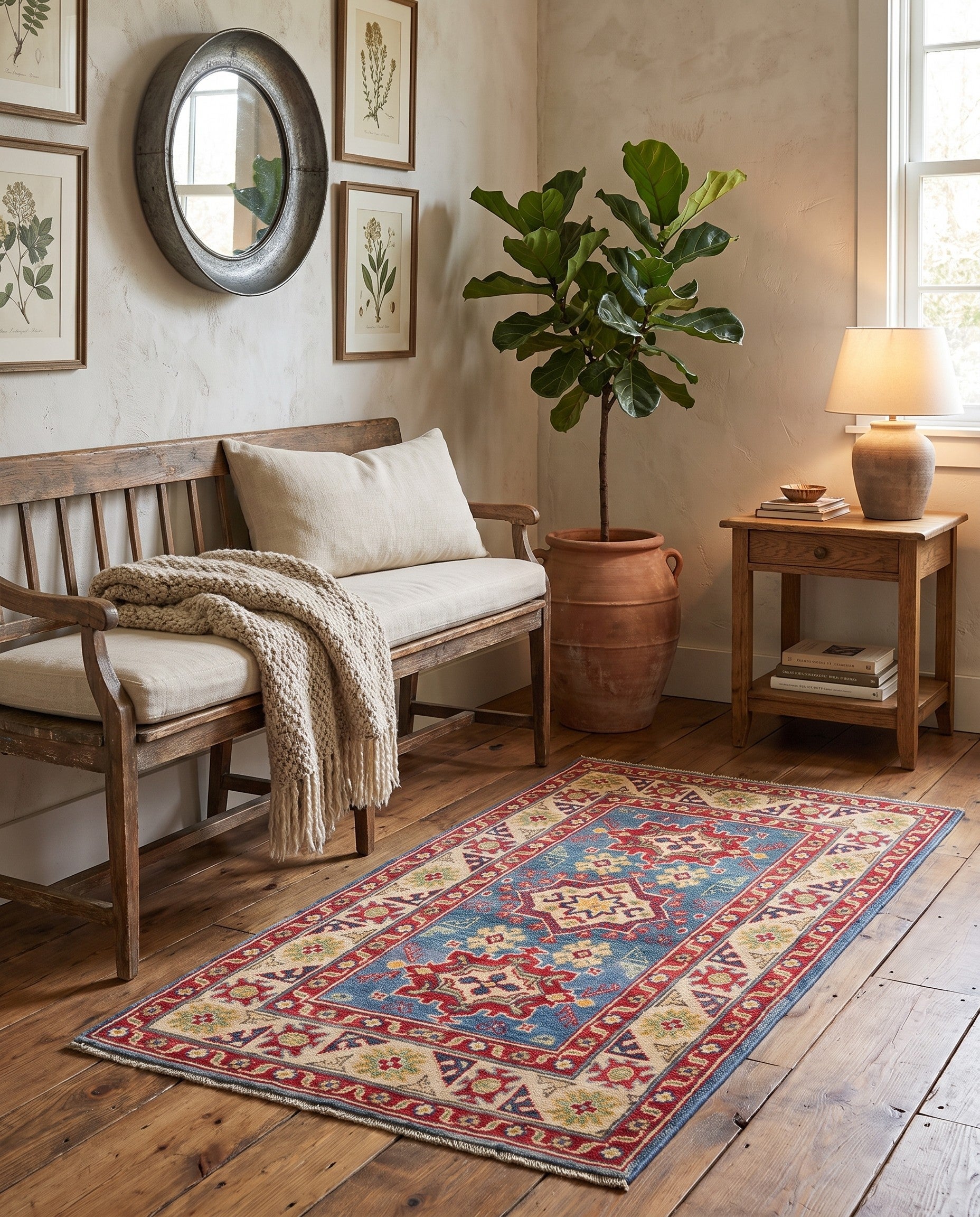 2' 7 x 4' 1 Hand Knotted Kazak Rug