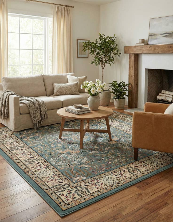 Detail image of 7' 10 x 10' Nain Design Rug