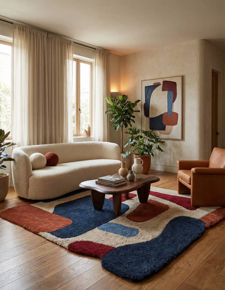 Detail image of 8' x 8' Handtufted Wool Square Rug