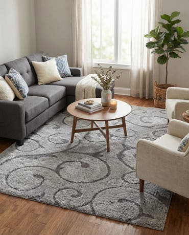  8' x 10' Botanical Shag Rug