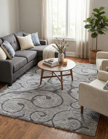 8' x 10' Botanical Shag Rug