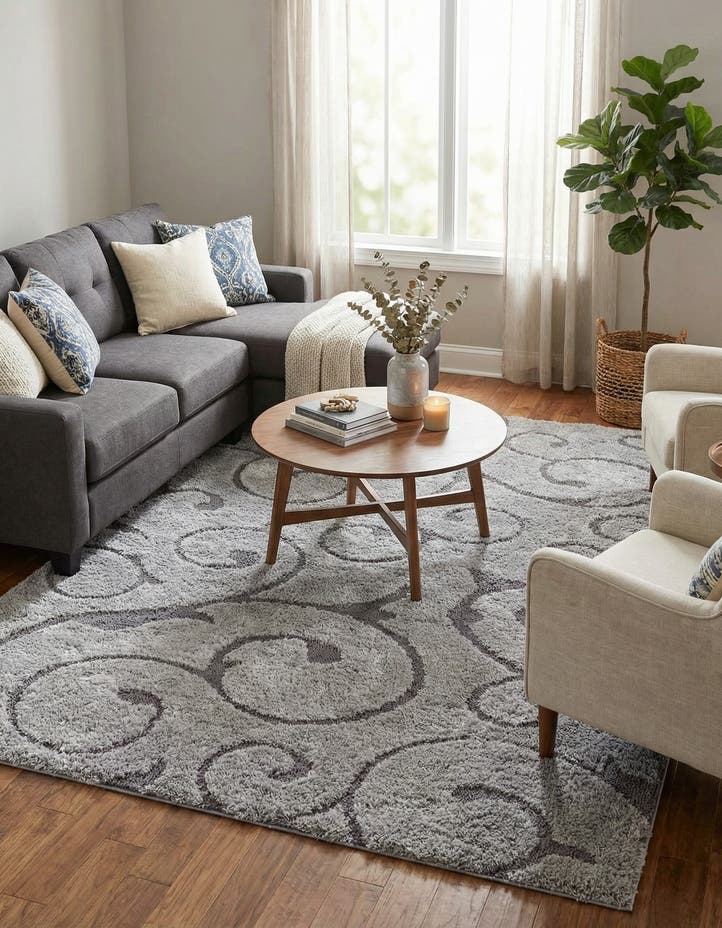 8' x 10' Botanical Shag Rug