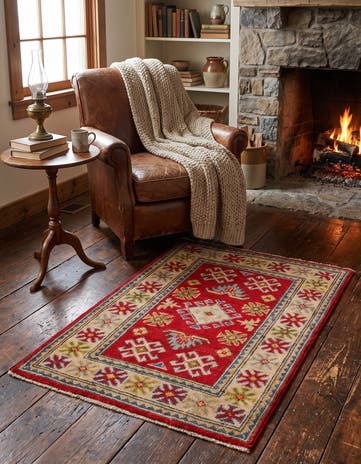 2' x 2' 11 Hand Knotted Kazak Rug