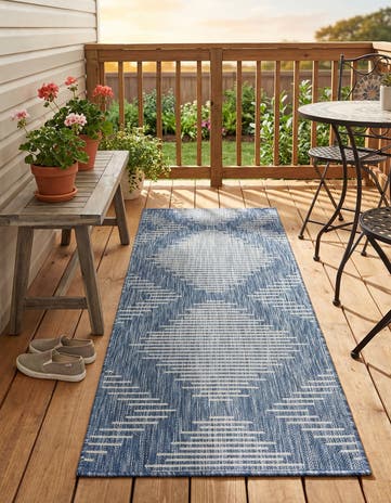 2' x 5' 3 Easy-Clean Modern Indoor / Outdoor Runner Rug