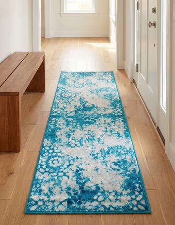 Turquoise Monte Carlo Runner Rug
