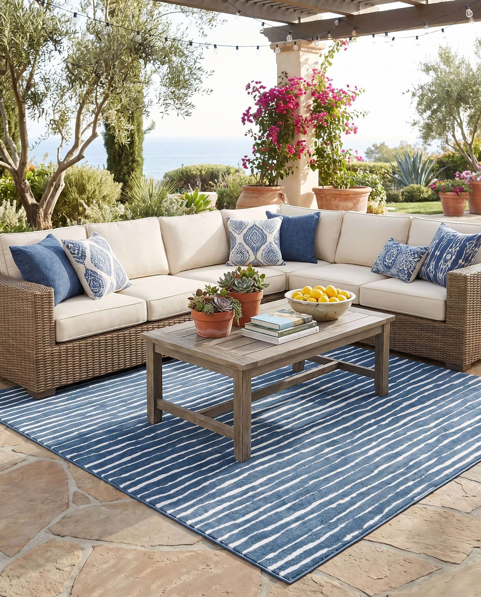 9' x 12' 2 Easy-Clean Sabrina Soto Ola Indoor / Outdoor Rug
