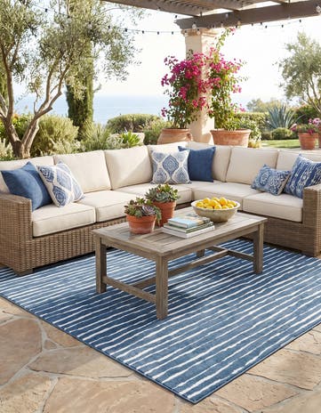 9' x 12' 2 Easy-Clean Sabrina Soto Ola Indoor / Outdoor Rug