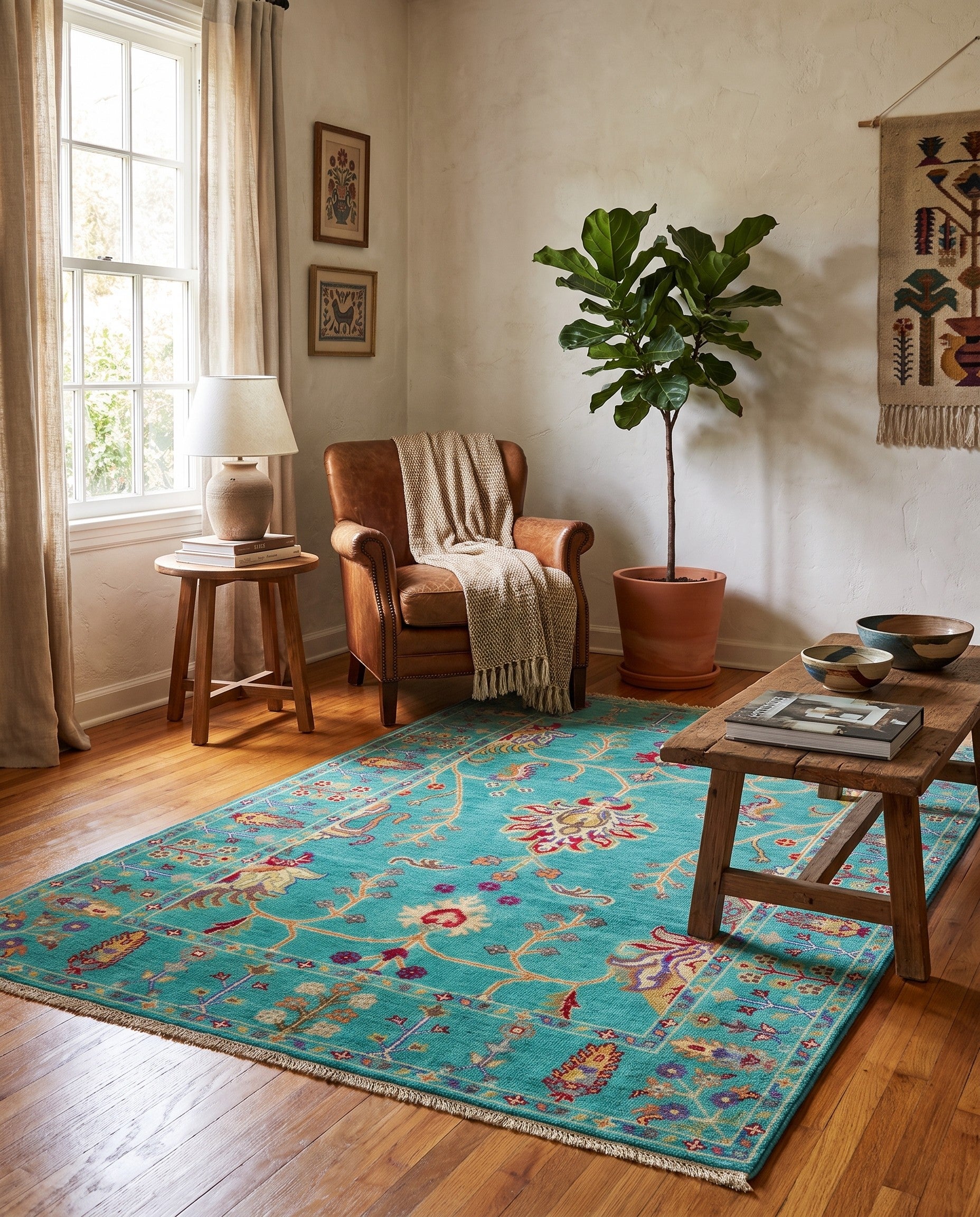 3' 10 x 5' 10 Hand Knotted Kazak Rug