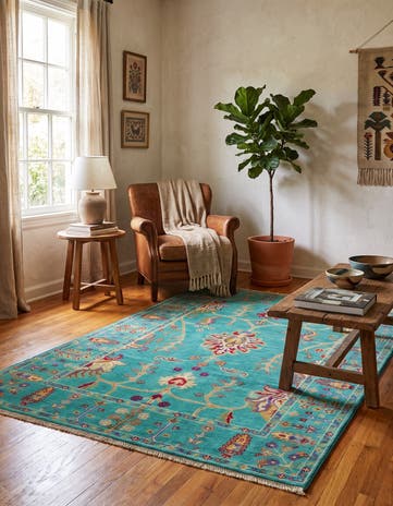 3' 10 x 5' 10 Hand Knotted Kazak Rug