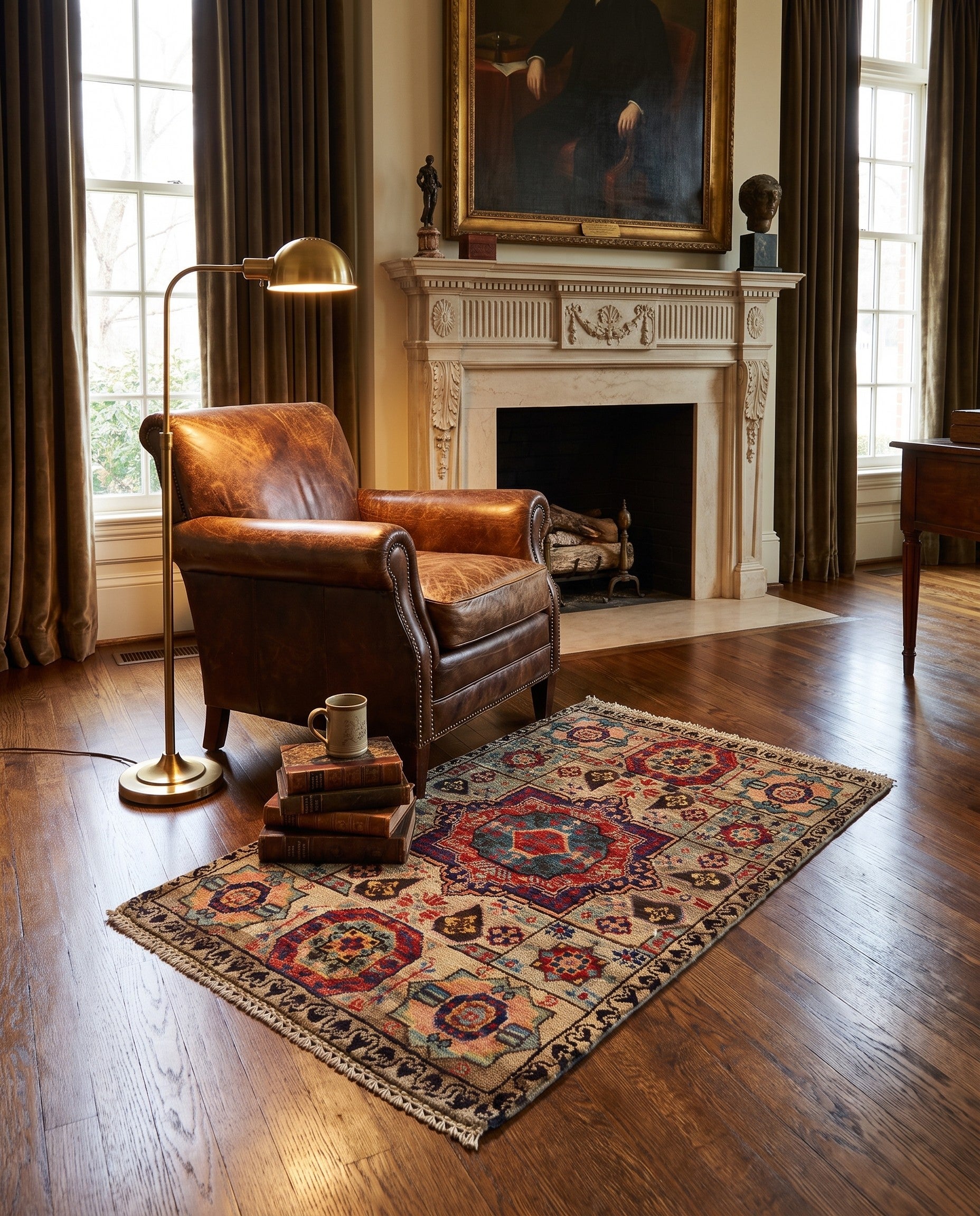 2' x 2' 11 Hand Knotted Mamluk Ziegler Rug