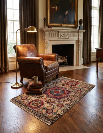 2' x 2' 11 Hand Knotted Mamluk Ziegler Rug