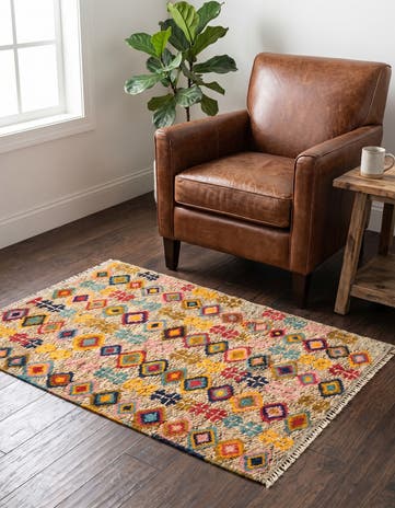 2' 7 x 4' Hand Knotted Balouch Wool Rug