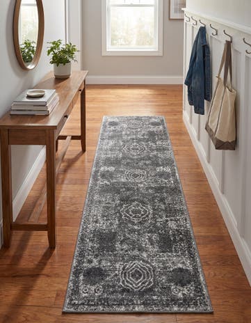 Dark Gray Dover Runner Rug