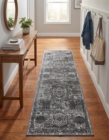 Dark Gray Dover Runner Rug