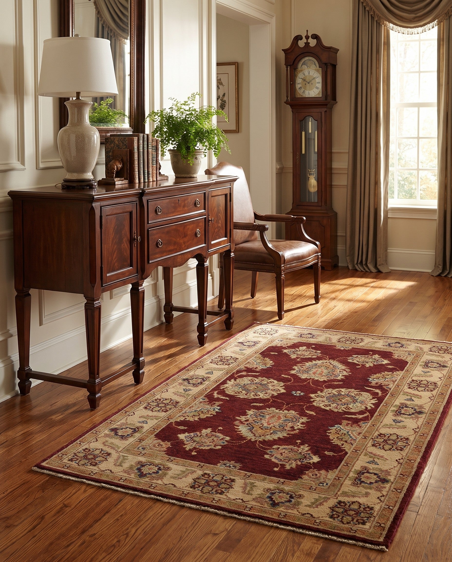 2' 9 x 4' 4 Hand Knotted Ziegler Rug