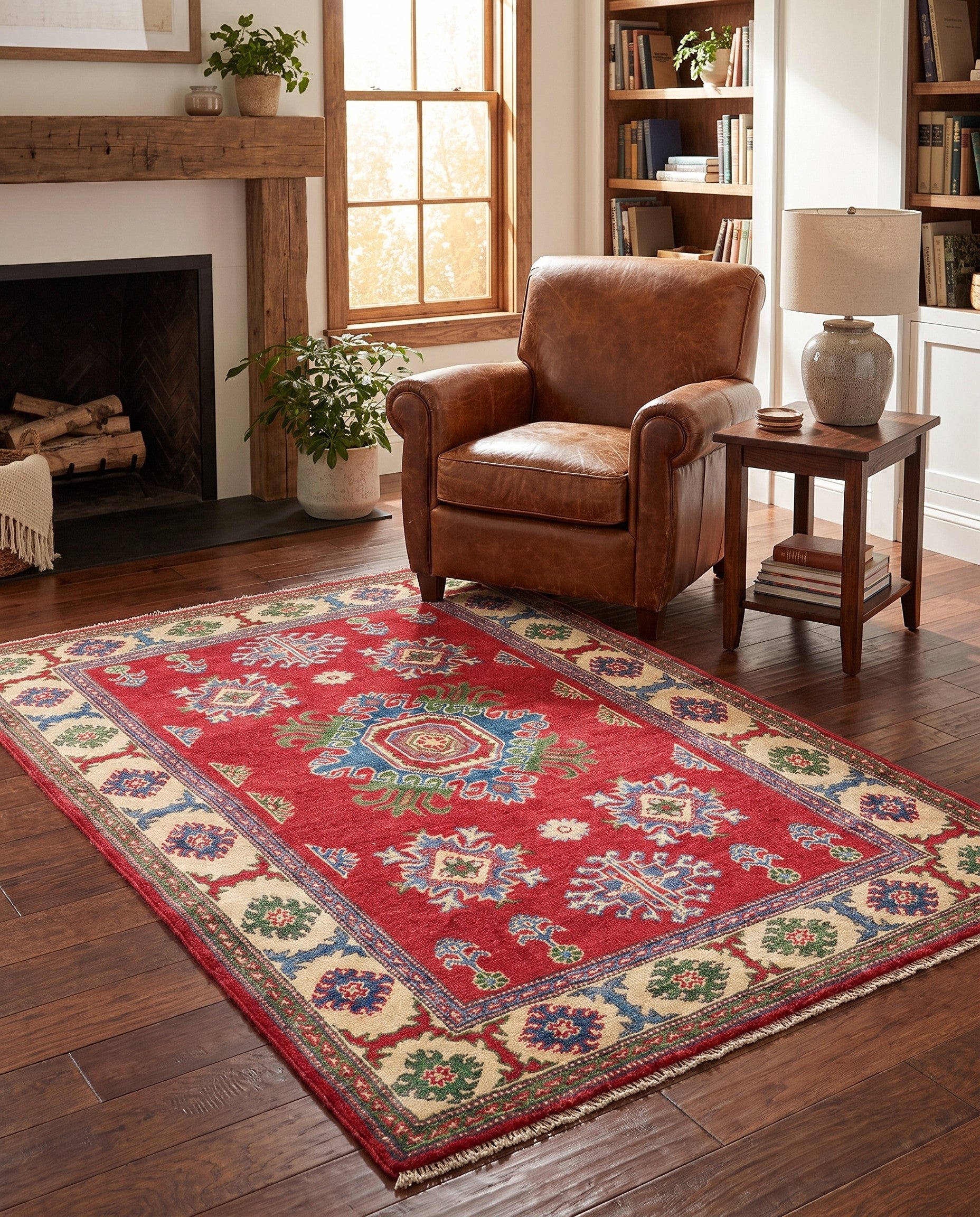 3' 3 x 4' 11 Hand Knotted Kazak Rug
