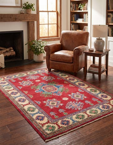 3' 3 x 4' 11 Hand Knotted Kazak Rug