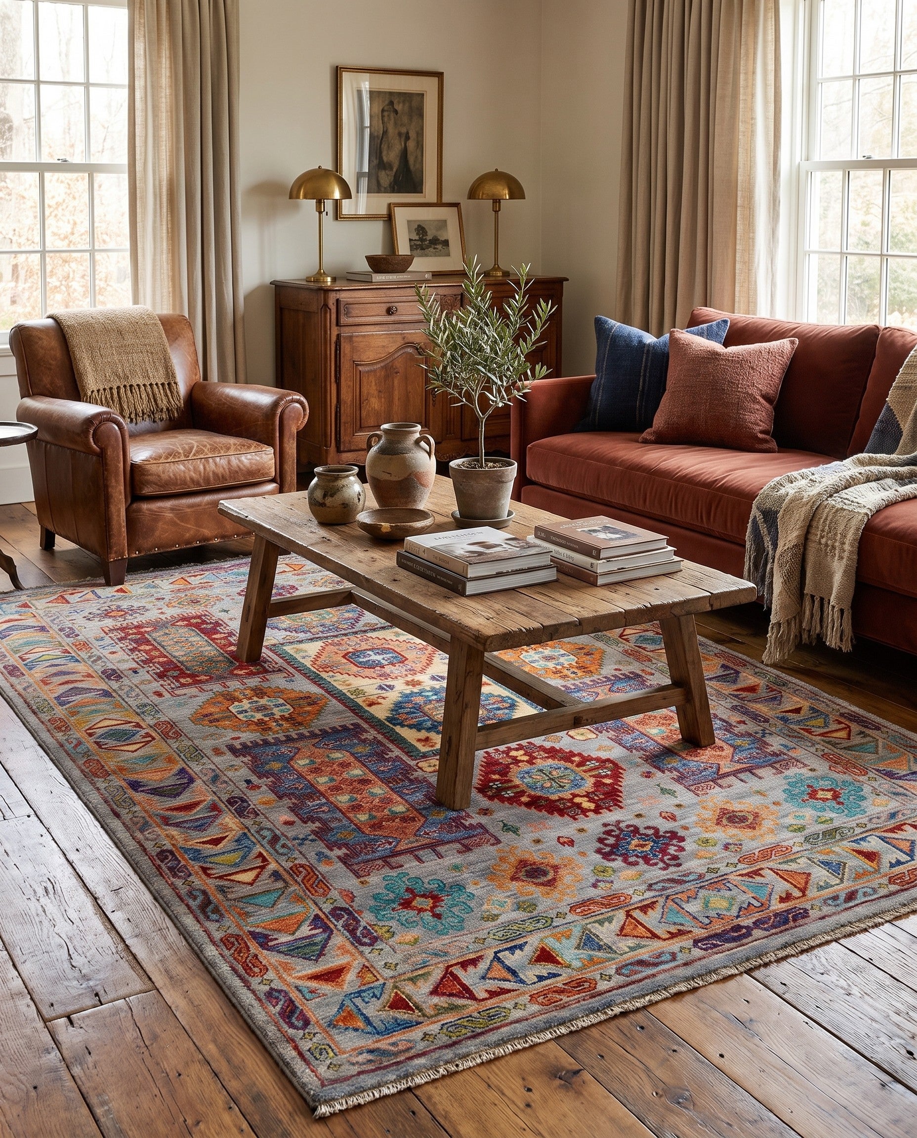 4' x 6' 4 Hand Knotted Ariana Ziegler Rug