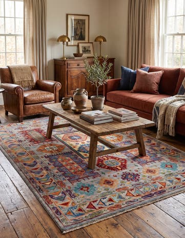 4' x 6' 4 Hand Knotted Ariana Ziegler Rug