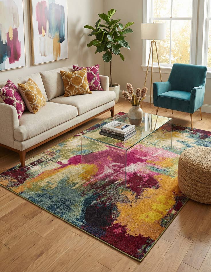 Detail image of 5' x 8' Washable Hyacinth Rug