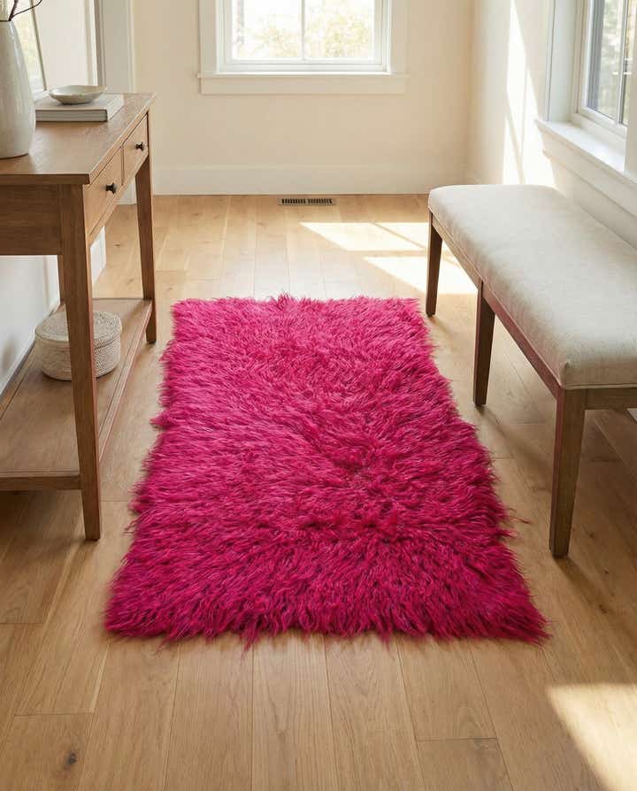 2' 2 x 4' 3 Hand Knotted Moroccan Wool Runner Rug