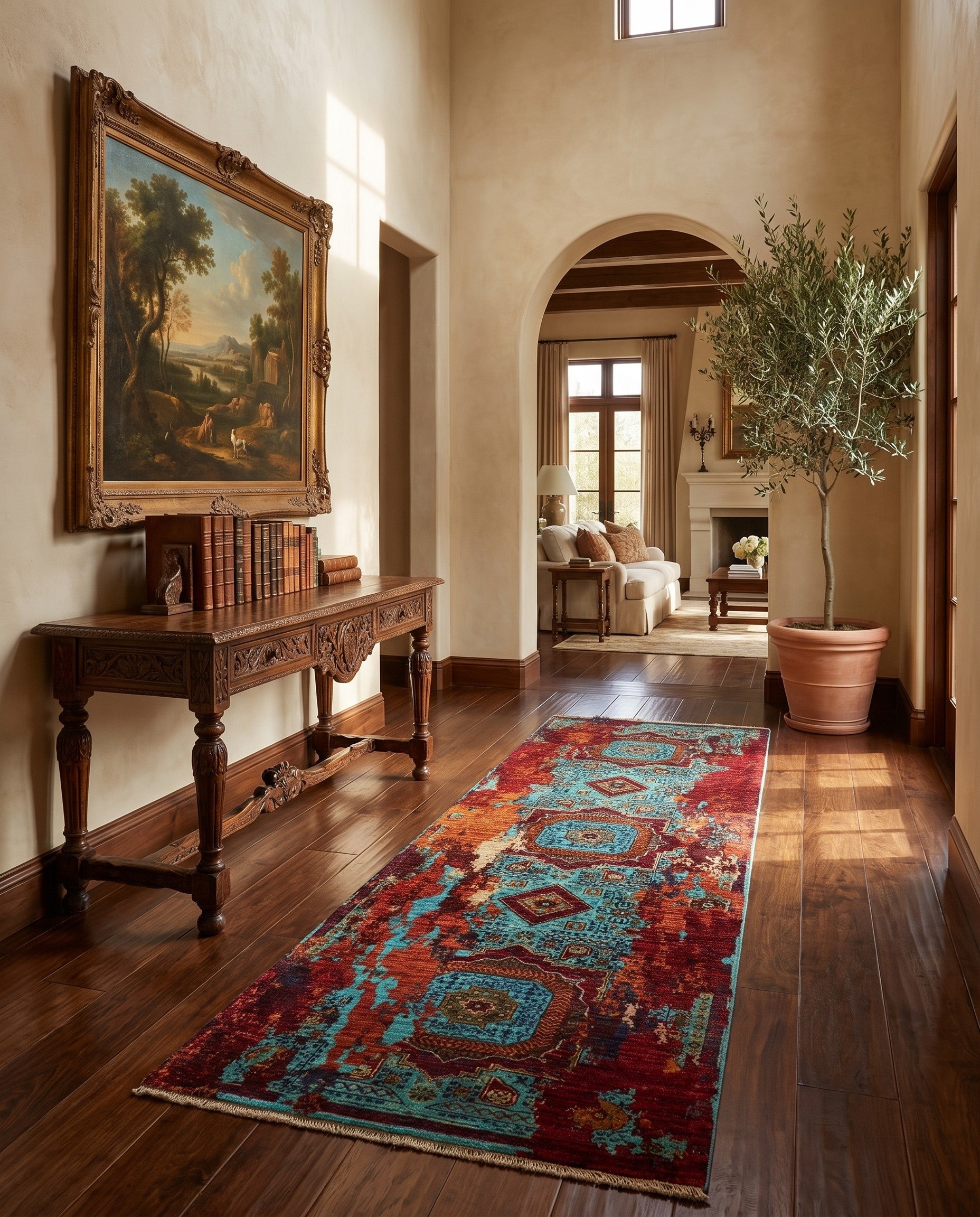 2' 11 x 8' 4 Hand Knotted Mamluk Ziegler Runner Rug