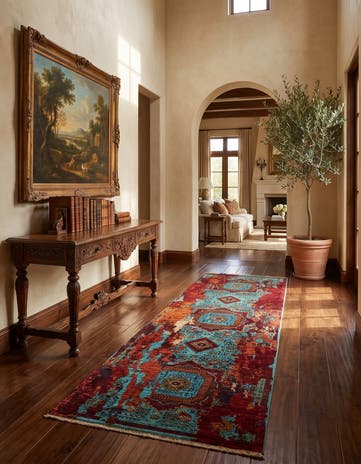 2' 11 x 8' 4 Hand Knotted Mamluk Ziegler Runner Rug