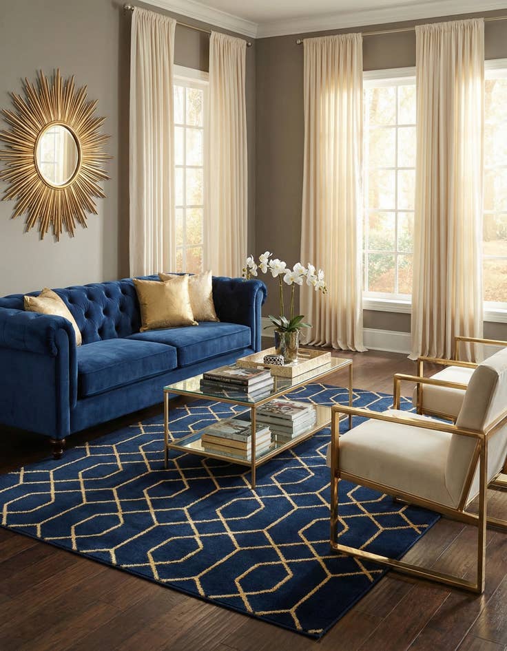 Detail image of 7' x 10'  Marilyn Monroe&trade; Glam Trellis Rug