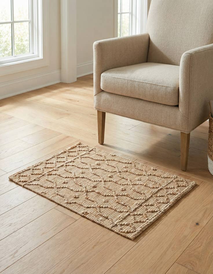 Detail image of 2' 2 x 3' 1  Hand Woven Larsa Jute Rug