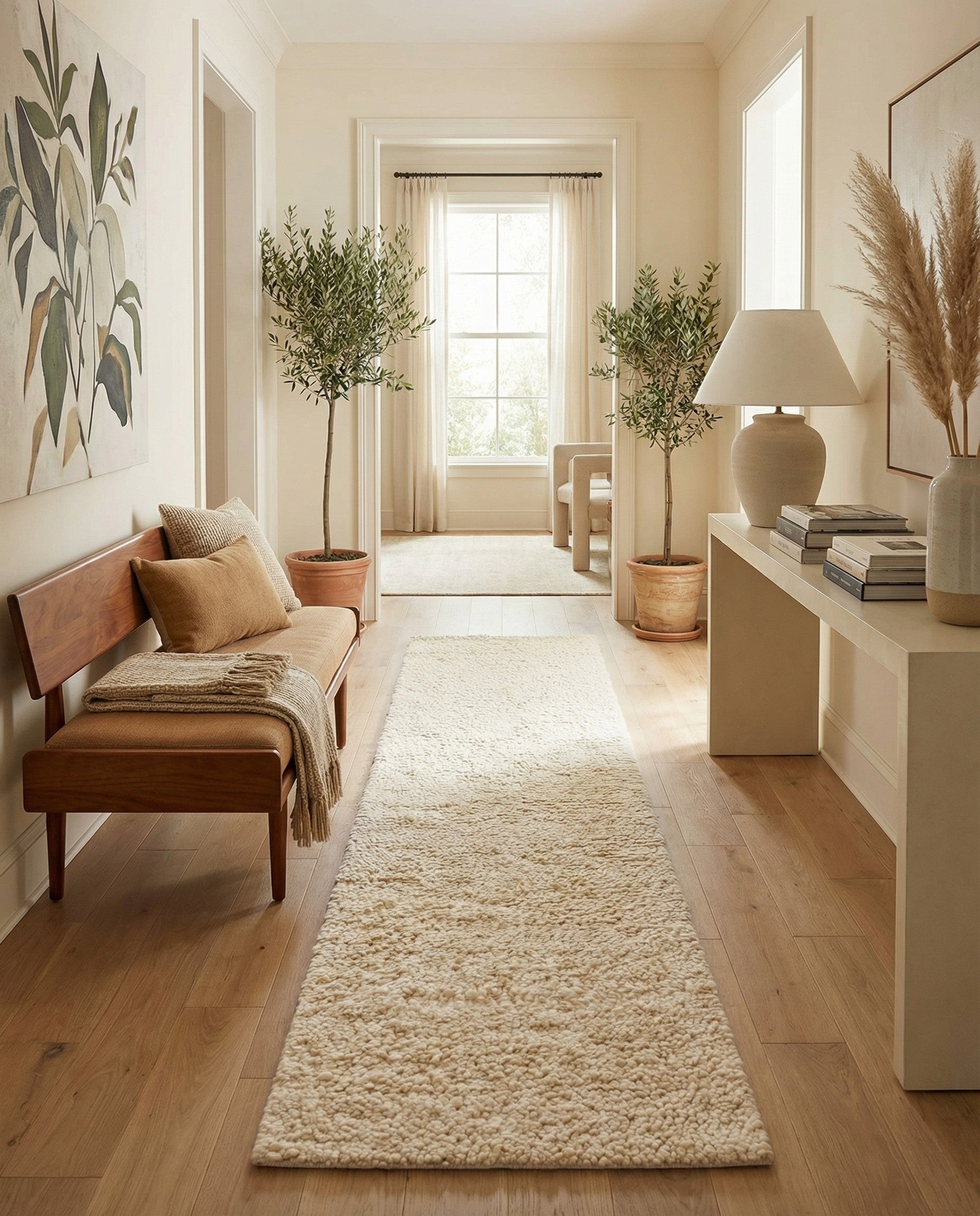 2' 7 x 12'  Hand Woven Haka Deluxe Shag Runner Rug