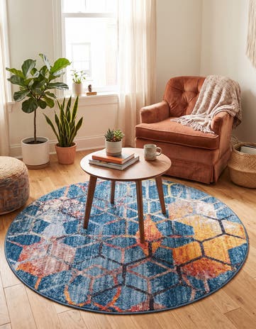 3' 3 x 3' 3 Prism Round Rug